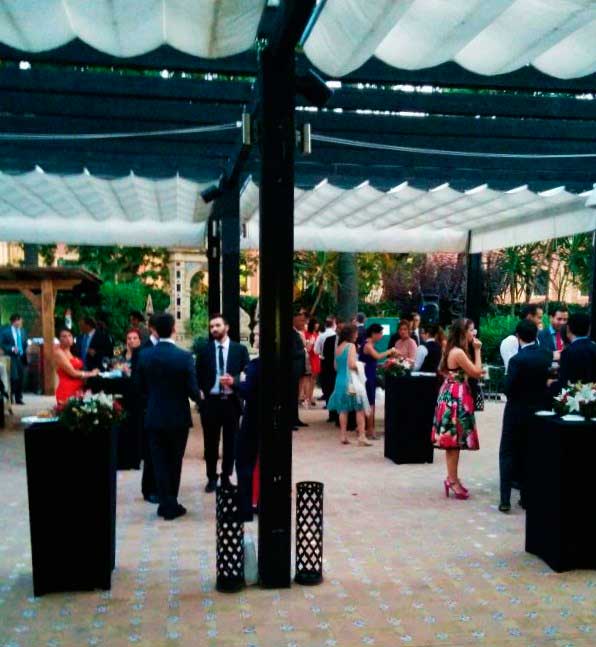 Cóctel y aperitivos en la boda del Hotel Alfonso XIII