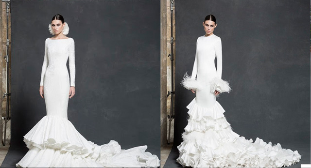 Vestido de novia con inspiración flamenca de la diseñadora Vicky Martín Berrocal