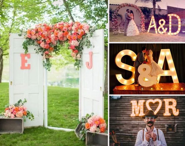 Ideas de letras para photocall de bodas
