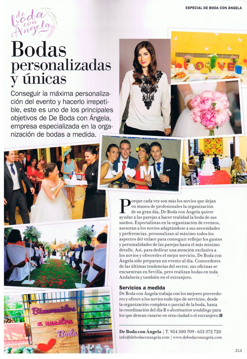 De boda con Ángela en la revista "Novias de España"