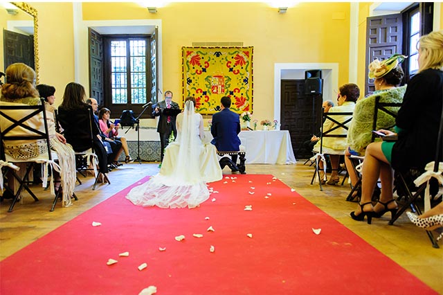 Otro momento durante la ceremonia de la boda de S&A en la Casa Palacio Bucarelli