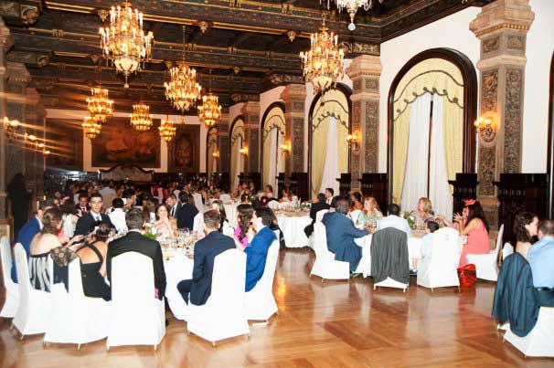 Durante el banquete en el Salón Real del Hotel Alfonso XIII