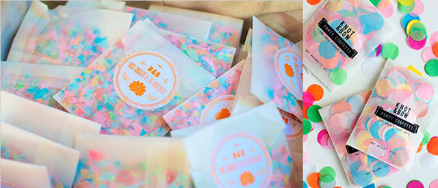 Ideas para preparar confeti y lanzarlos a los novios a la salida de la ceremonia civil o religiosa