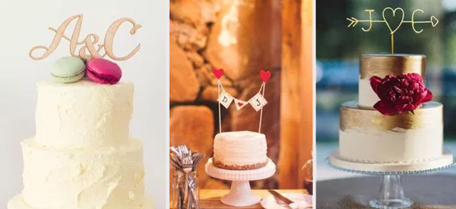 Ideas de letras en tartas de bodas